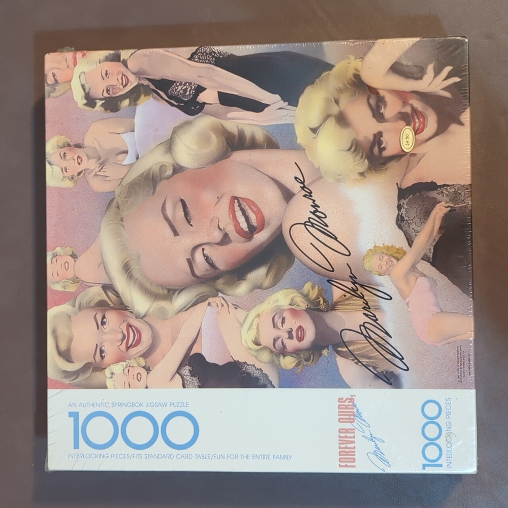 1986 Estate of Marilyn Monroe 1000 Pieces Forever Ours Marilyn Puzzle New Sealed